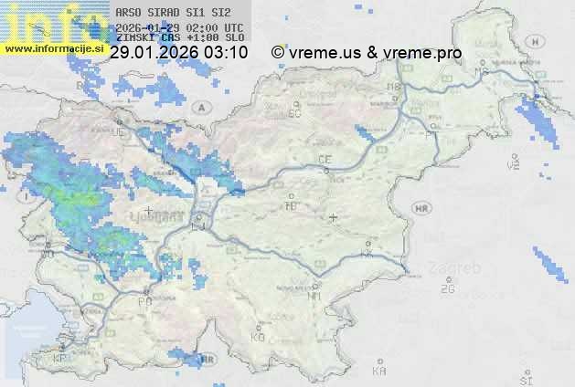 Radarska karta padavin