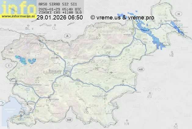 Radarska karta padavin