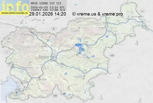 Radarska karta padavin