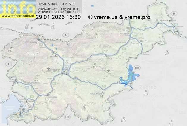 Radarska karta padavin