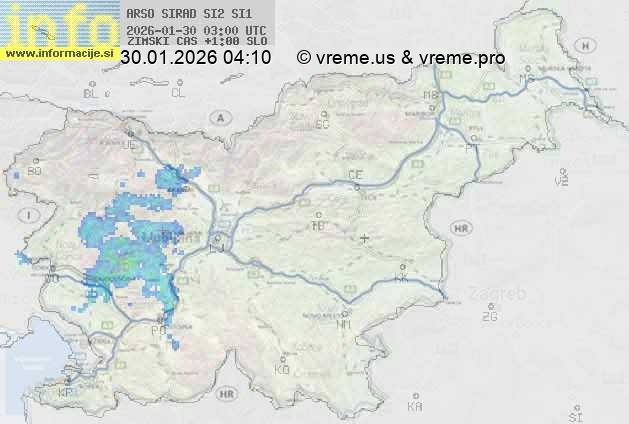 Radarska karta padavin
