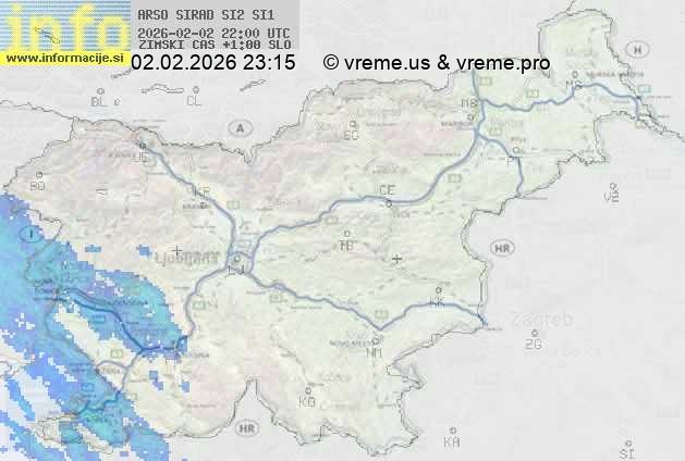 Radarska karta padavin