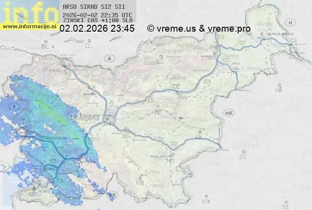 Radarska karta padavin