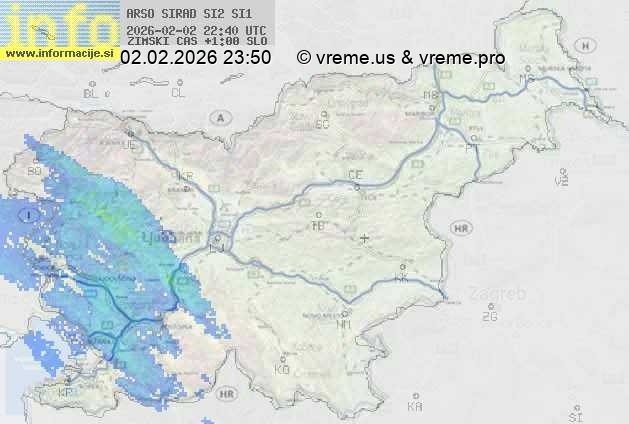 Radarska karta padavin