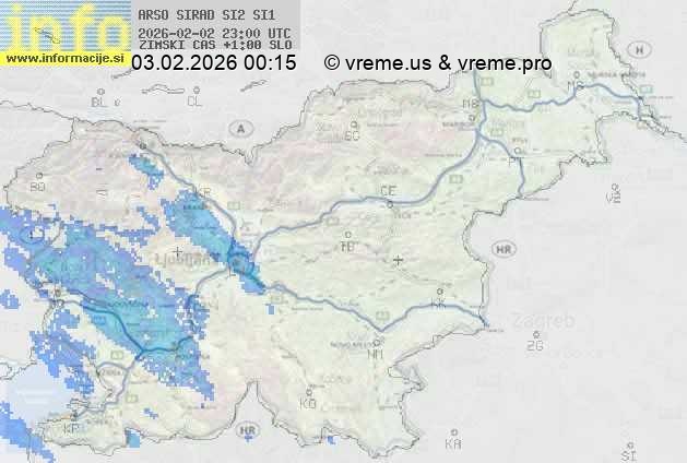Radarska karta padavin