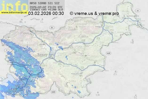 Radarska karta padavin