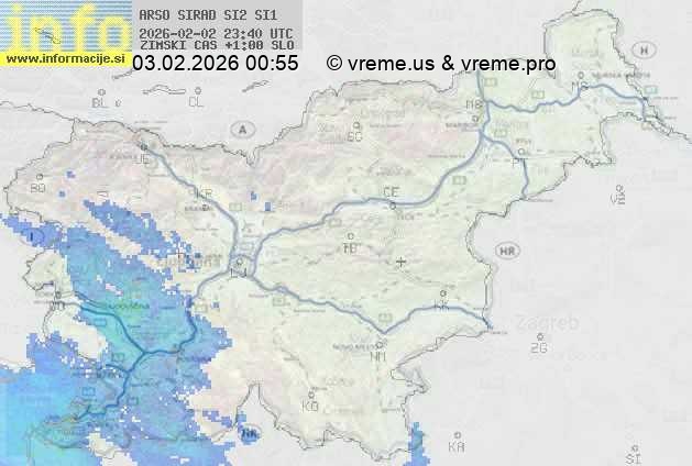 Radarska karta padavin