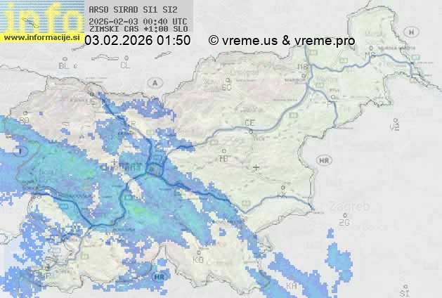 Radarska karta padavin