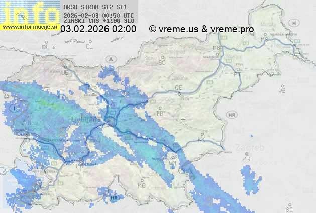 Radarska karta padavin