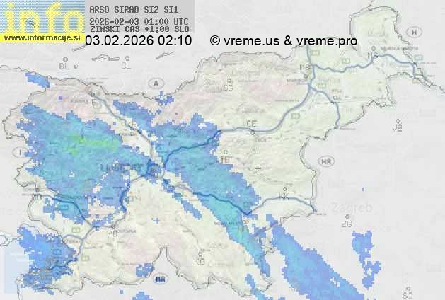 Radarska karta padavin