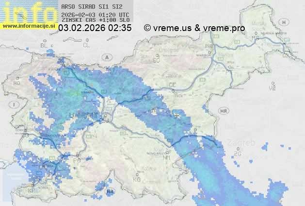 Radarska karta padavin