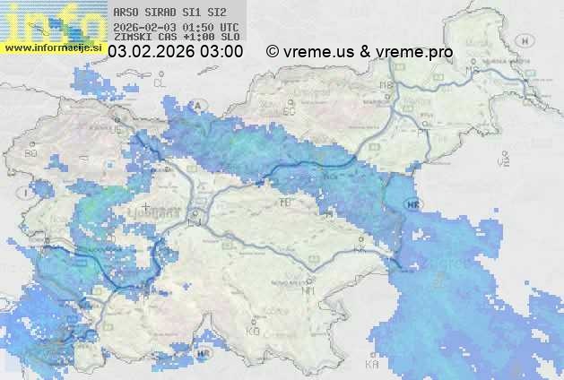 Radarska karta padavin