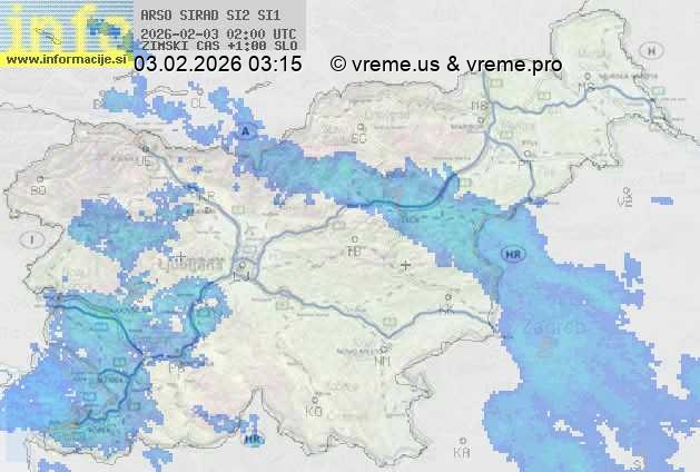 Radarska karta padavin