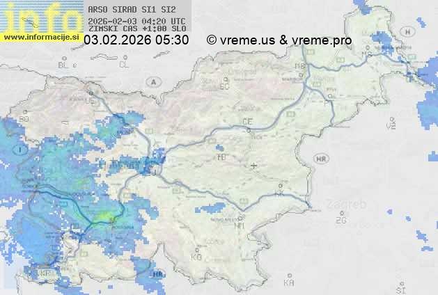 Radarska karta padavin