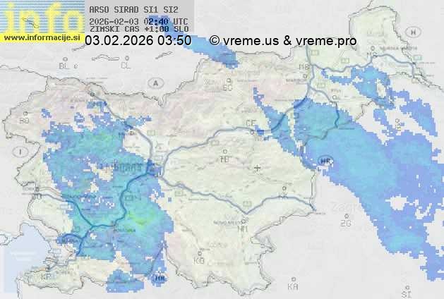 Radarska karta padavin
