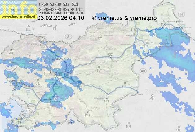 Radarska karta padavin