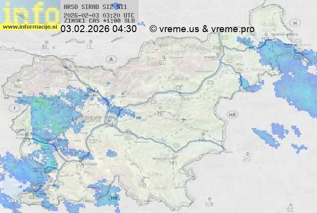 Radarska karta padavin