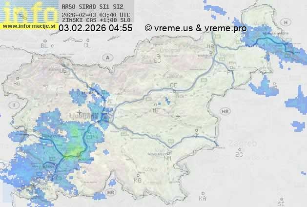 Radarska karta padavin