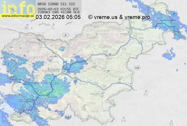Radarska karta padavin