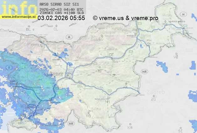 Radarska karta padavin