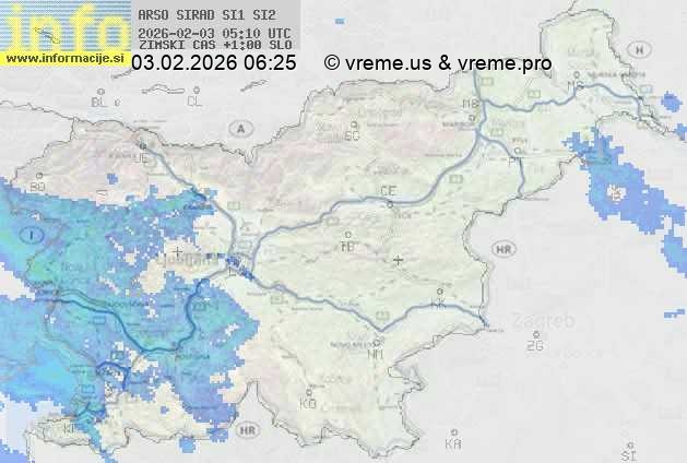 Radarska karta padavin