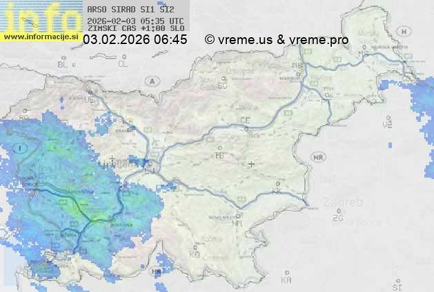 Radarska karta padavin