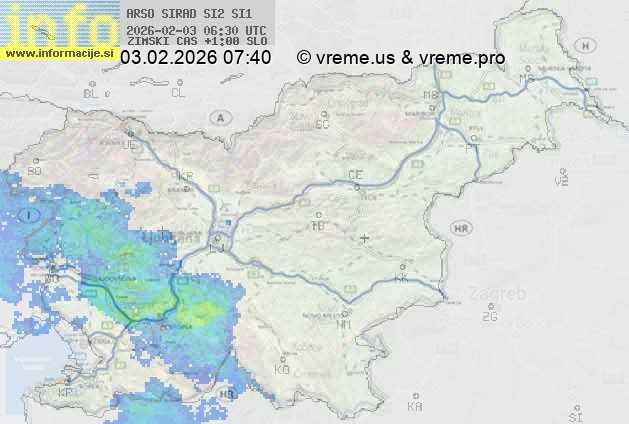 Radarska karta padavin