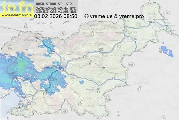 Radarska karta padavin