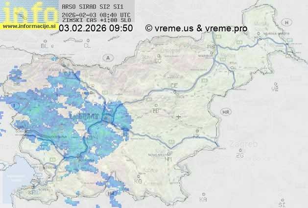 Radarska karta padavin