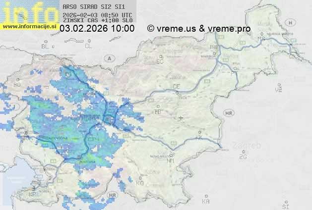 Radarska karta padavin