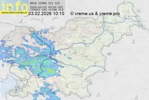 Radarska karta padavin