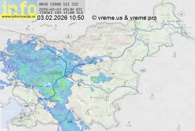 Radarska karta padavin