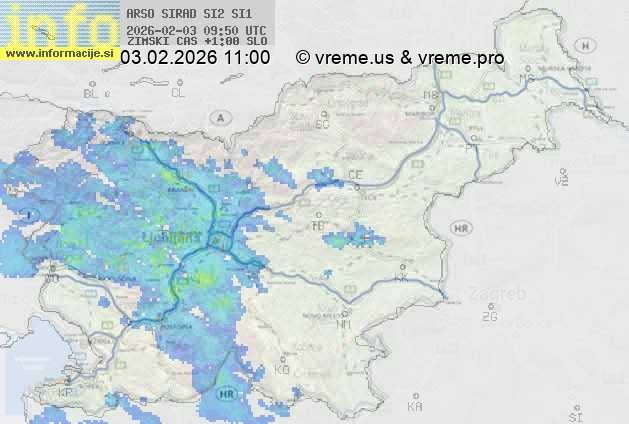 Radarska karta padavin
