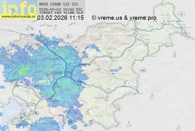 Radarska karta padavin