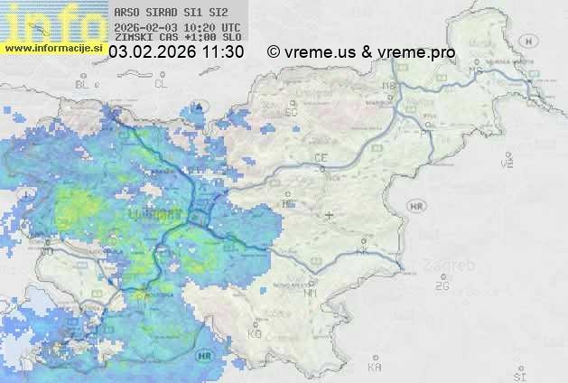 Radarska karta padavin