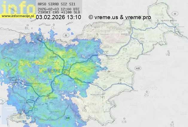Radarska karta padavin