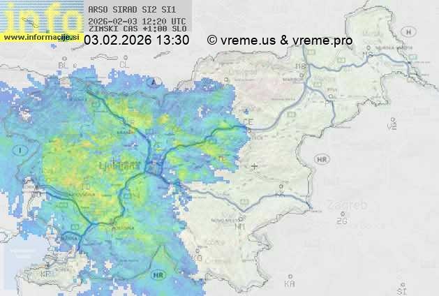 Radarska karta padavin