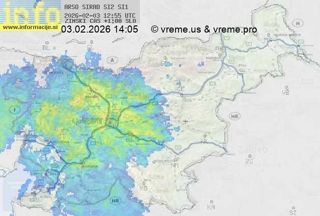 Radarska karta padavin
