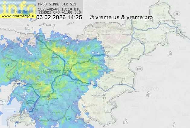Radarska karta padavin