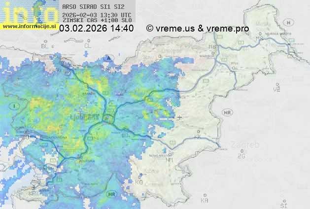 Radarska karta padavin