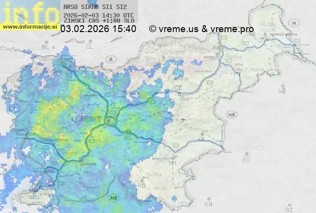 Radarska karta padavin