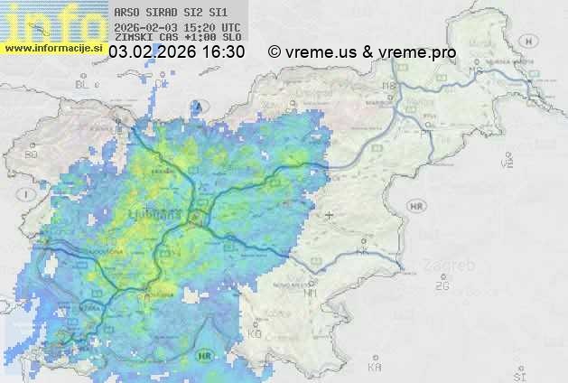 Radarska karta padavin