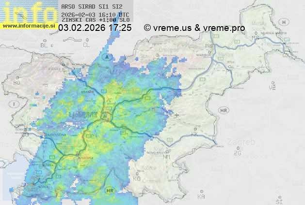 Radarska karta padavin