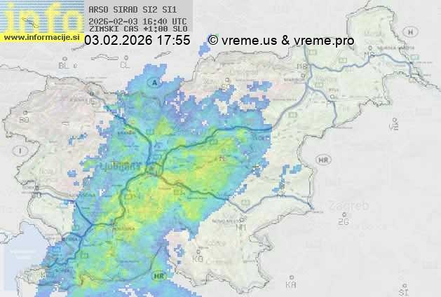 Radarska karta padavin