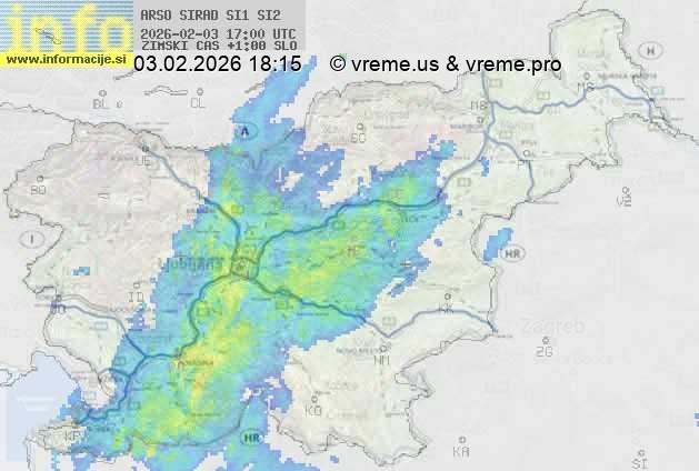Radarska karta padavin