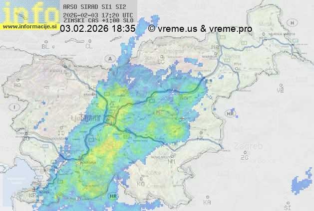 Radarska karta padavin