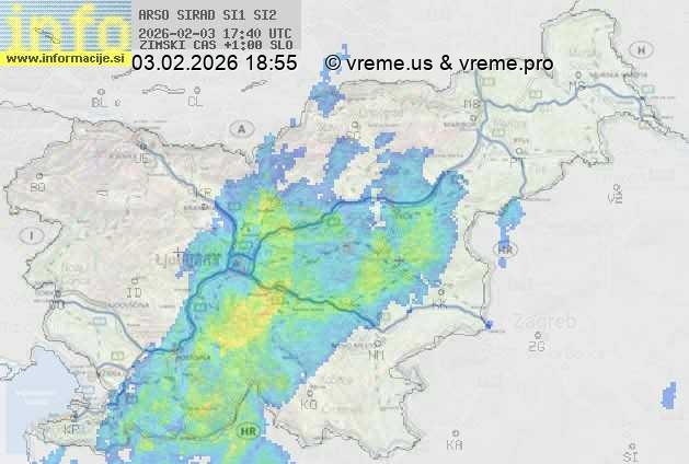 Radarska karta padavin