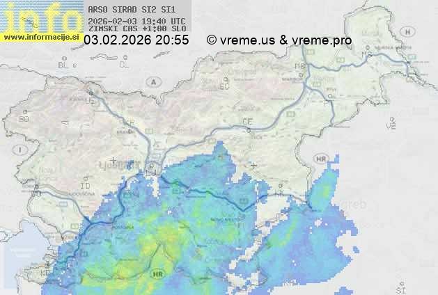 Radarska karta padavin