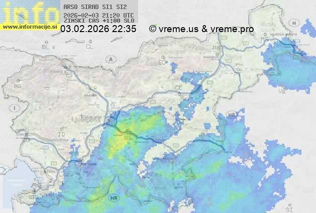 Radarska karta padavin