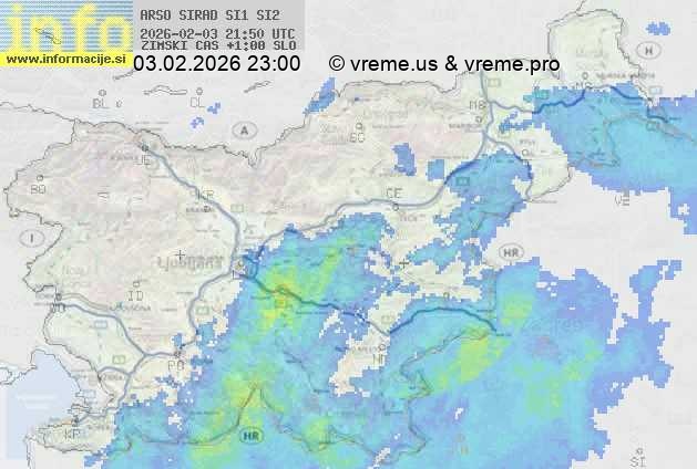 Radarska karta padavin